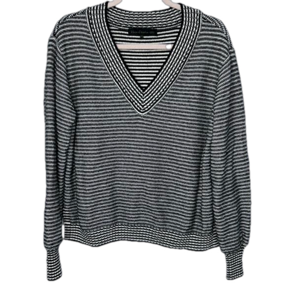 House of Harlow 1960 V-Neck Sweater Striped